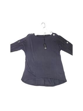Cable and Gauge Gray Grommet Sleeve Tunic Top M